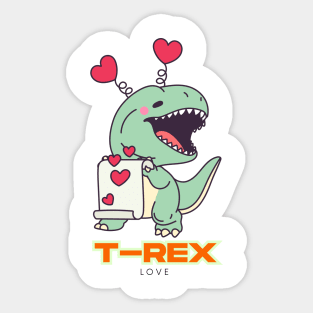 TREX LOVE Sticker